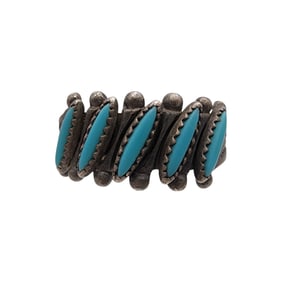 Bell Trading Post Sterling Turquoise Ring Sz 6