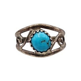 Navajo Sterling Turquoise Ring Sz 8.5