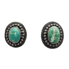 Vintage Navajo Sterling Turquoise Earrings