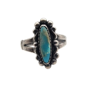 Bell Trading Post Sterling Turquoise Ring Sz 6