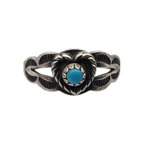 Bell Trading Post Sterling Turquoise Ring Sz 4