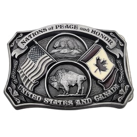 Limited Edition Double D Designs Nations of Peace and Honor Belt Buckle