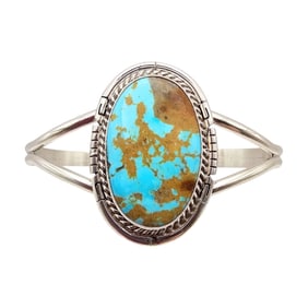 Sterling Kingman Turquoise Bracelet by Dave Skeets