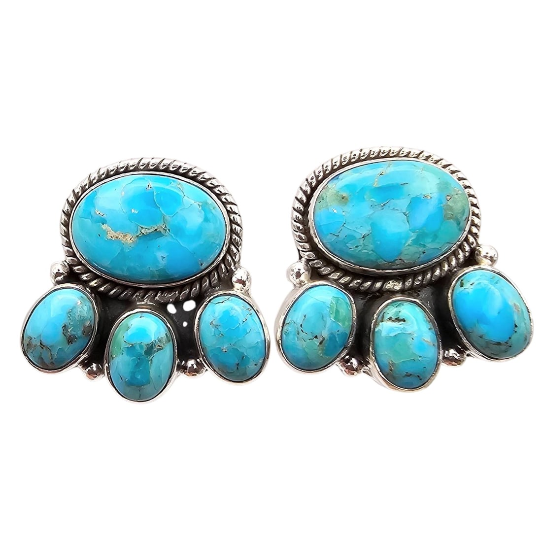 Hada Collection Sterling Kingman Turquoise Earrings (1 of 5)