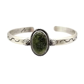 Samuel Yellowhorse Navajo Sterling and Sonoran Gold Turquoise Bracelet