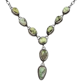 Antoinette Largo Navajo Sterling and Palomino Stone Necklace