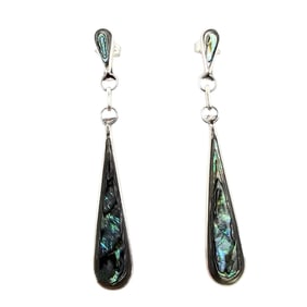 Alfred Gasper Navajo Sterling and Abalone Earrings
