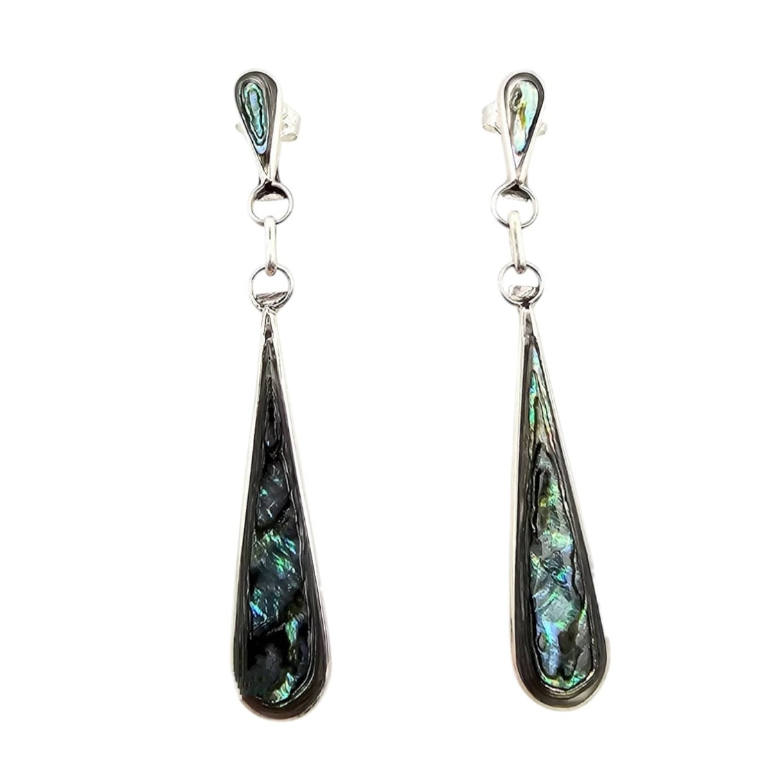 Alfred Gasper Navajo Sterling and Abalone Earrings (1 of 5)