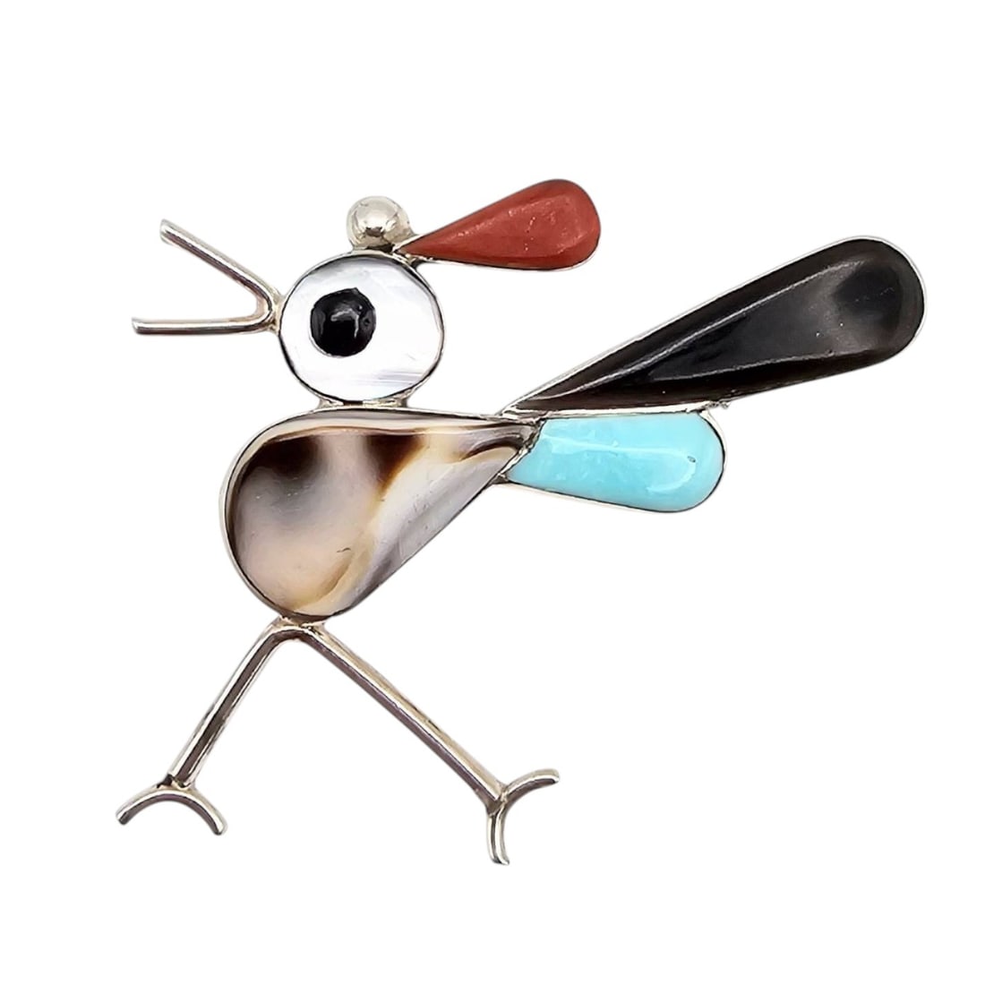 Kelly Edakie Zuni Sterling Multi-Stone Pin or Pendant (1 of 5)