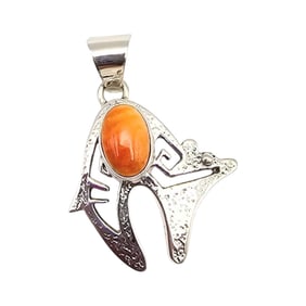 Allen Lee Navajo Sterling Spiny Oyster Pendant