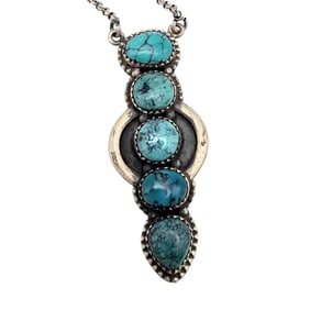 Hada Collection Sterling Tibetan Turquoise Necklace