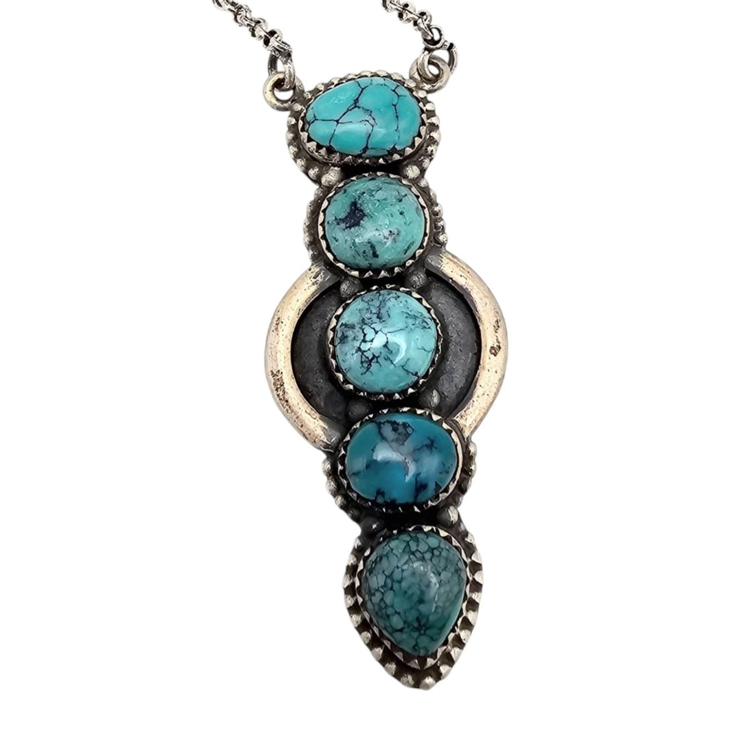 Hada Collection Sterling Tibetan Turquoise Necklace (1 of 6)