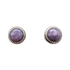 Sharon McCarthy Navajo Sterling Charoite Earrings