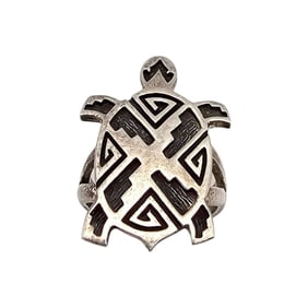 JR USA Silversmiths Sterling Turtle Ring, Size 5.75, 6.5g