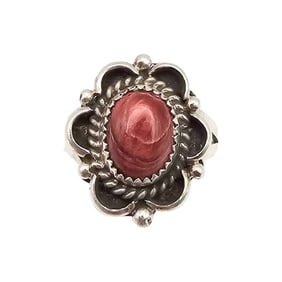 Freda Martinez Navajo Sterling Spiny Oyster Ring Size 7