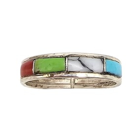 Sterling Multi-Stone Ring by Debbie Livingston, Size 7.5