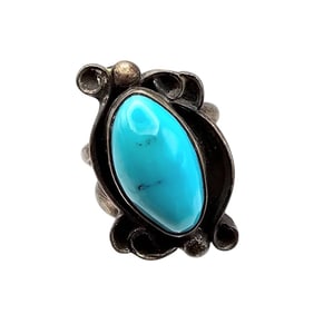 Navajo Sterling Turquoise Ring Size 6