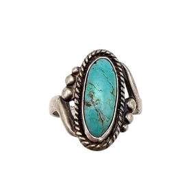 Bell Trading Post Sterling and Turquoise Ring, Size 6.75