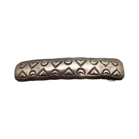 Navajo Sterling Stamped Hair Clip, 6.6g