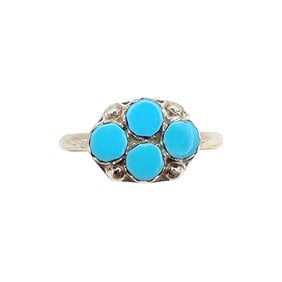 Swain Charlie Zuni Sterling Turquoise Ring