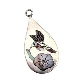 Watchman Sterling Inlay Hummingbird Pendant