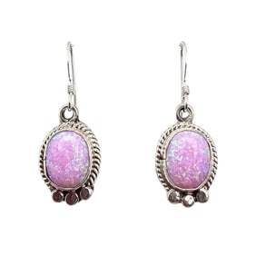 Sharon McCarthy Navajo Sterling and Opal Earrings