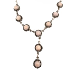 Hada Collection Pink Opal Necklace in Sterling