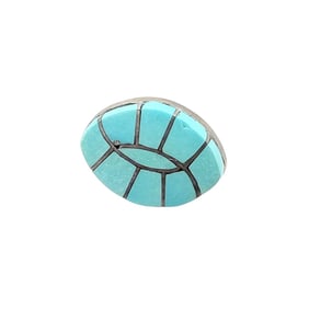 Navajo Sterling Inlay Turquoise Tie Tack, 3.6g