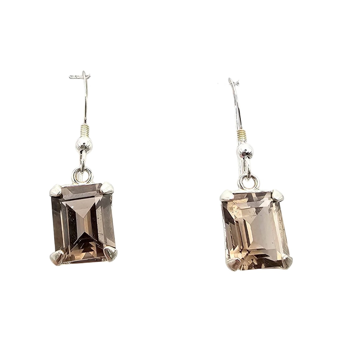 Russel Sam Navajo Sterling Smoky Quartz Earrings (1 of 5)