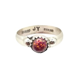 Jason Yazzie Navajo Sterling Opal Ring, Size 8