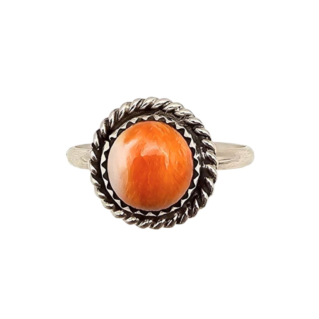 Sterling Spiny Oyster Navajo Ring, Sz 5.5 (1 of 5)