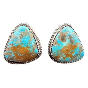 Donovan Nez Navajo Sterling and Turquoise Earrings