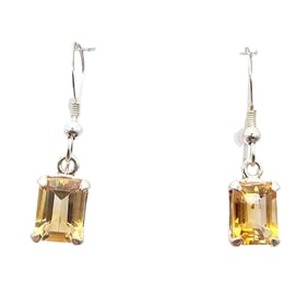 Russel Sam Navajo Citrine Sterling Earrings