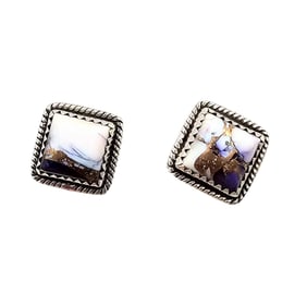 Hada Collection Sterling Violet Rose Earrings