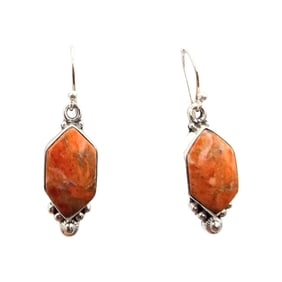 Hada Collection Sterling Apple Coral Earrings