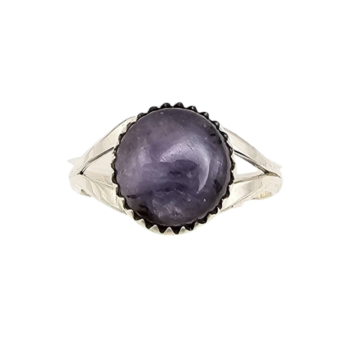 Sterling Sugilite Ring, Size 8.5, Navajo by Theresa Smith (1 of 5)
