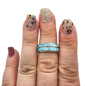 CJ Kyle Navajo Sterling Opal Ring, Size 8