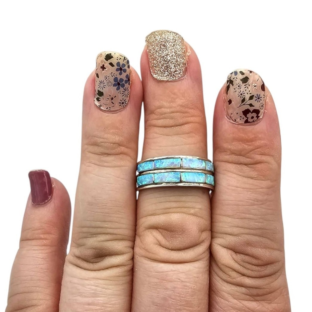 CJ Kyle Navajo Sterling Opal Ring, Size 8 (1 of 5)