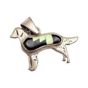 Native Sterling Multistone Dog Pendant by TSP PB
