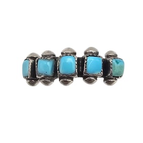 Native Turquoise Sterling Ring, Size 4.5
