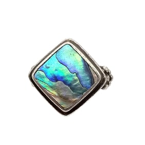 Sterling and Abalone Ring by Bue Muston, 10.3g
