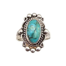 Bell Trading Post Sterling Turquoise Ring, Size 6