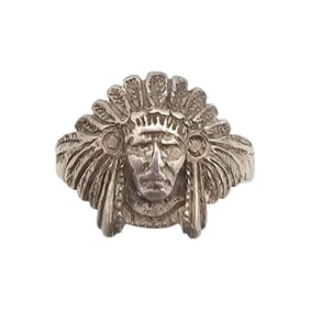 Southwestern Sterling Chief Ring, Size 5.75