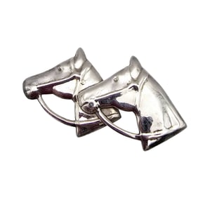 Mexican Sterling Horse Head Brooch, TM-01, 12.2g