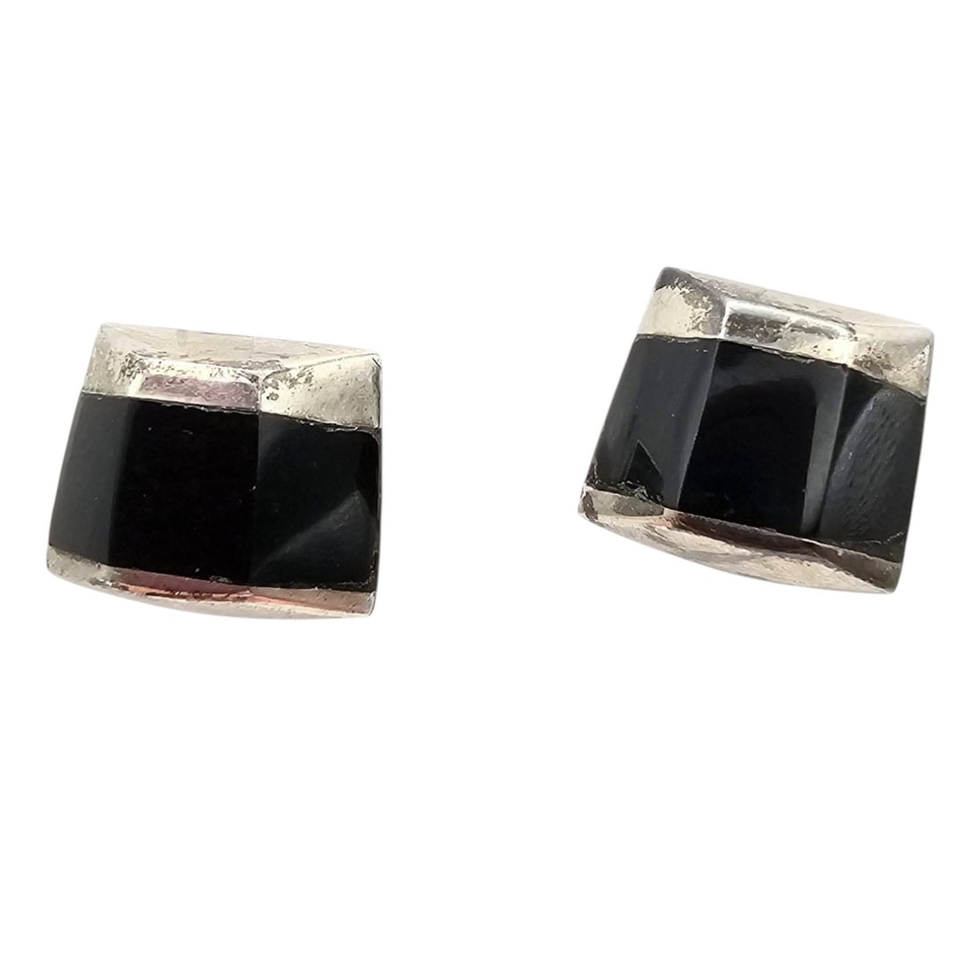 Mexican Onyx and Sterling Earrings, 3.5g (1 of 4)