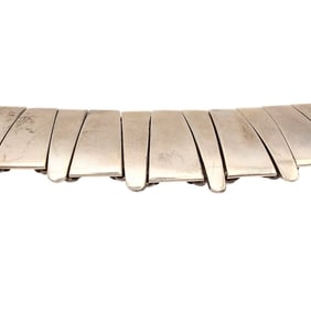 Mexican TS-134 Sterling Geometric Link Bracelet, 86.3g