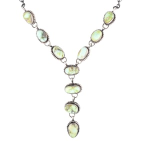 Betta Lee Navajo Sterling Silver Palomino Lariat Necklace