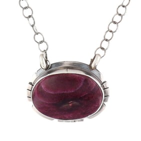 Antionette Martinez Navajo Sterling Spiny Oyster Necklace