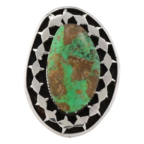 Zuni Kenny Lonjose sterling Turquoise Ring