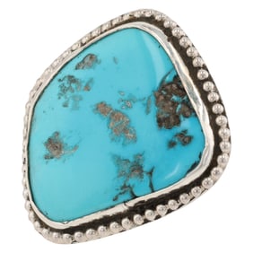 Chad Teller Navajo Sterling Turquoise Ring